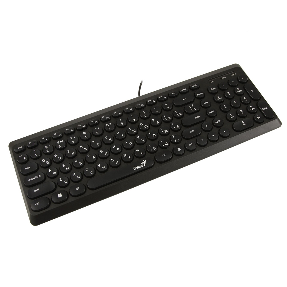 Genius Клавиатура проводная Клавиатура Genius SlimStar Q200, Black, USB #1