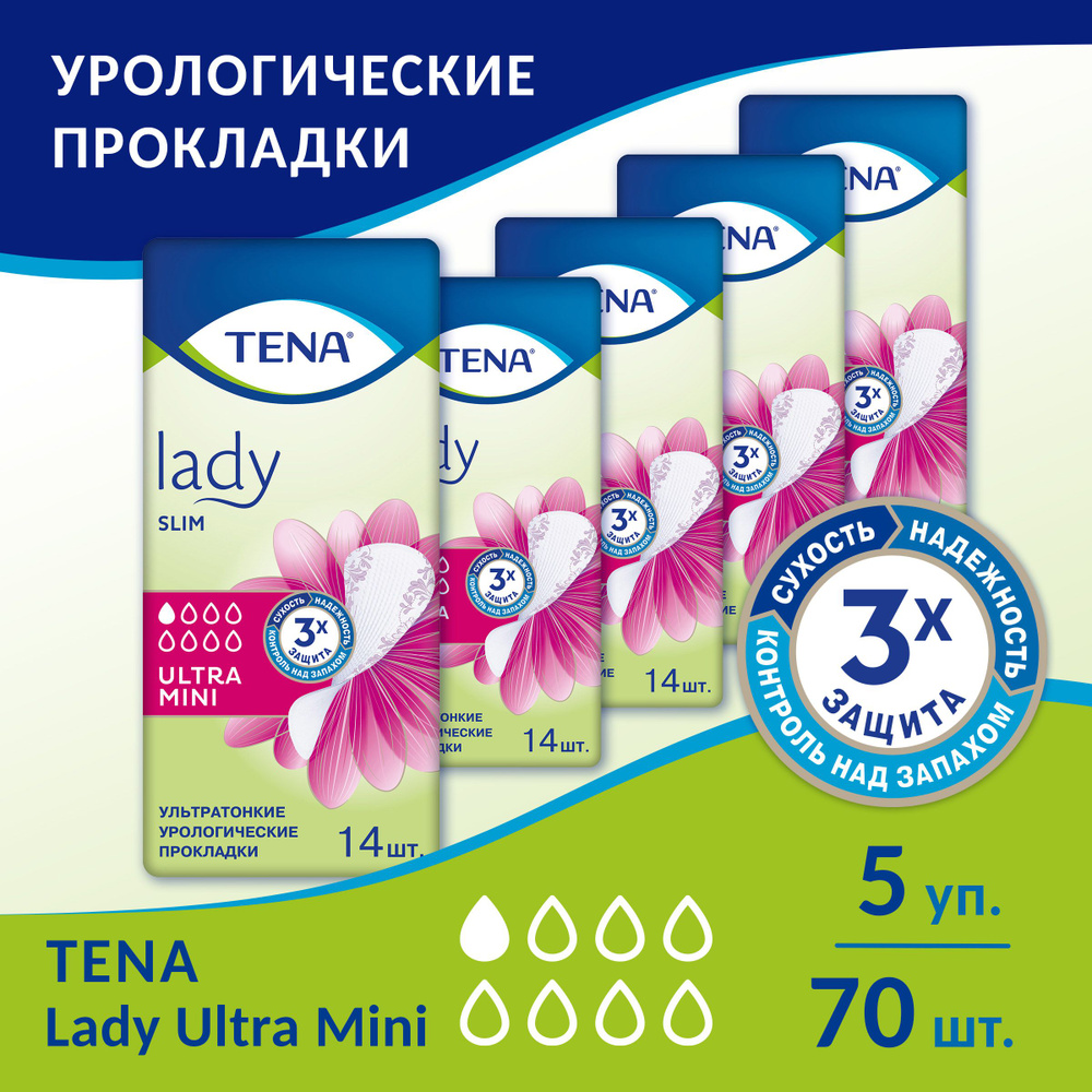 Прокладки Tena Lady Slim Ultra Mini, 14 шт. x 5 упак. #1