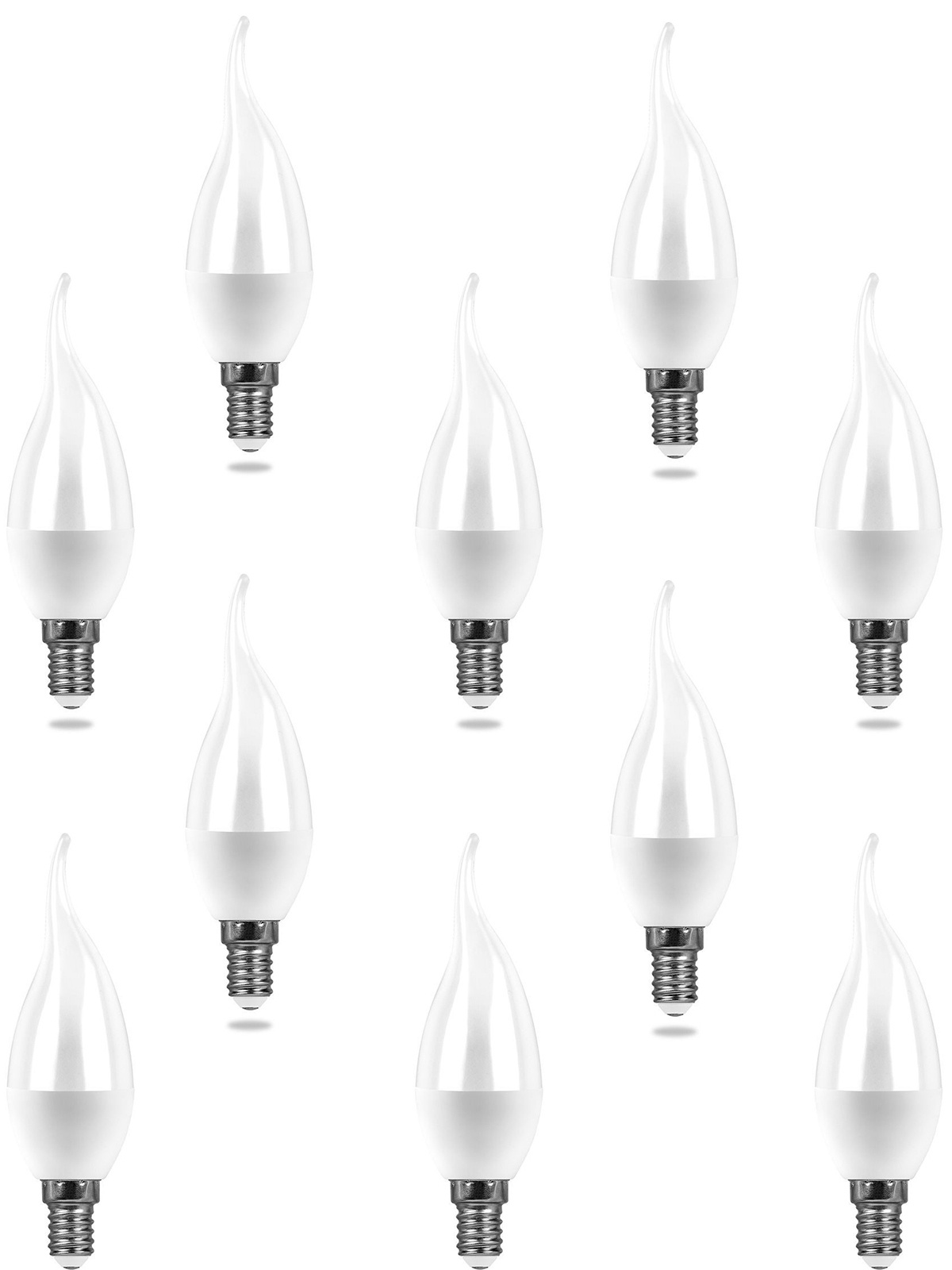 Лампа светодиодная SAFFIT SBC3711 Свеча на ветру E14 11W 6400K 55174 10 штук
