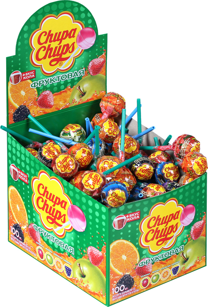 Chupa Chups карамель Фруктовая с натуральным соком, 100 шт по 12 г  #1