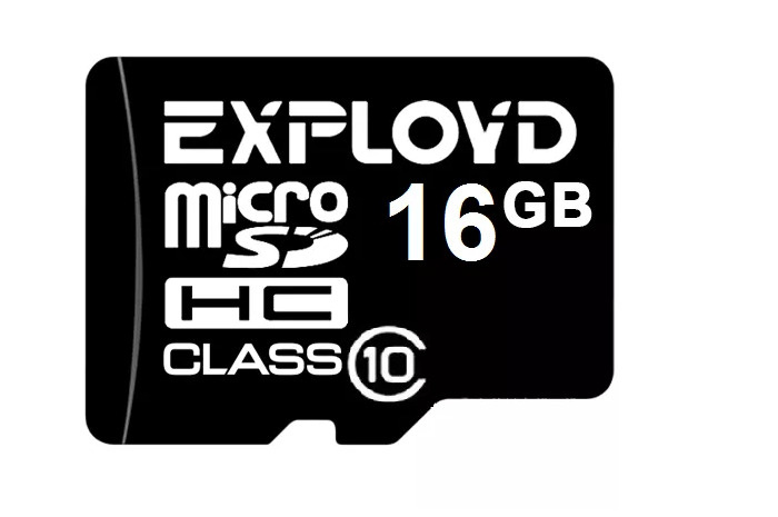 Карта памяти MicroSD 16GB Exployd Class 10 без адаптера / EX0016GCSDHC10-W / A-AD  #1