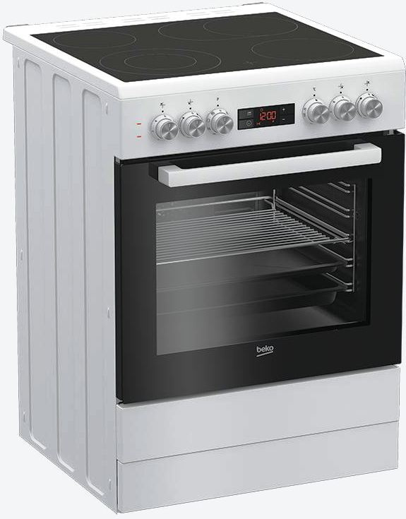 Плита Электрическая Beko FSM67320GWS белый стеклокерамика #1