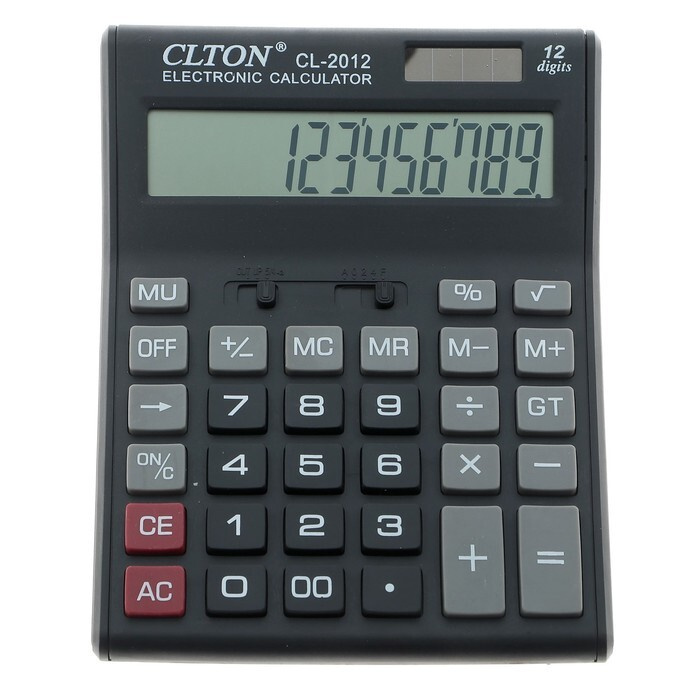 Калькулятор настольный, 12-разрядный, CL-2012, двойное питание  #1