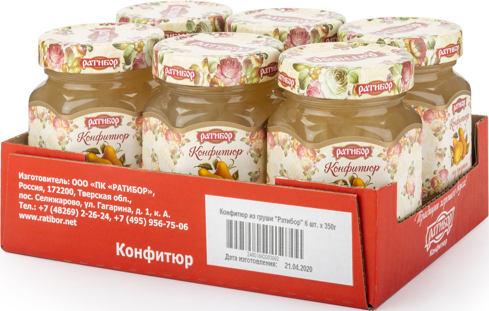 Конфитюр "Ратибор" Из Груши 6 штук по 350 грамм #1