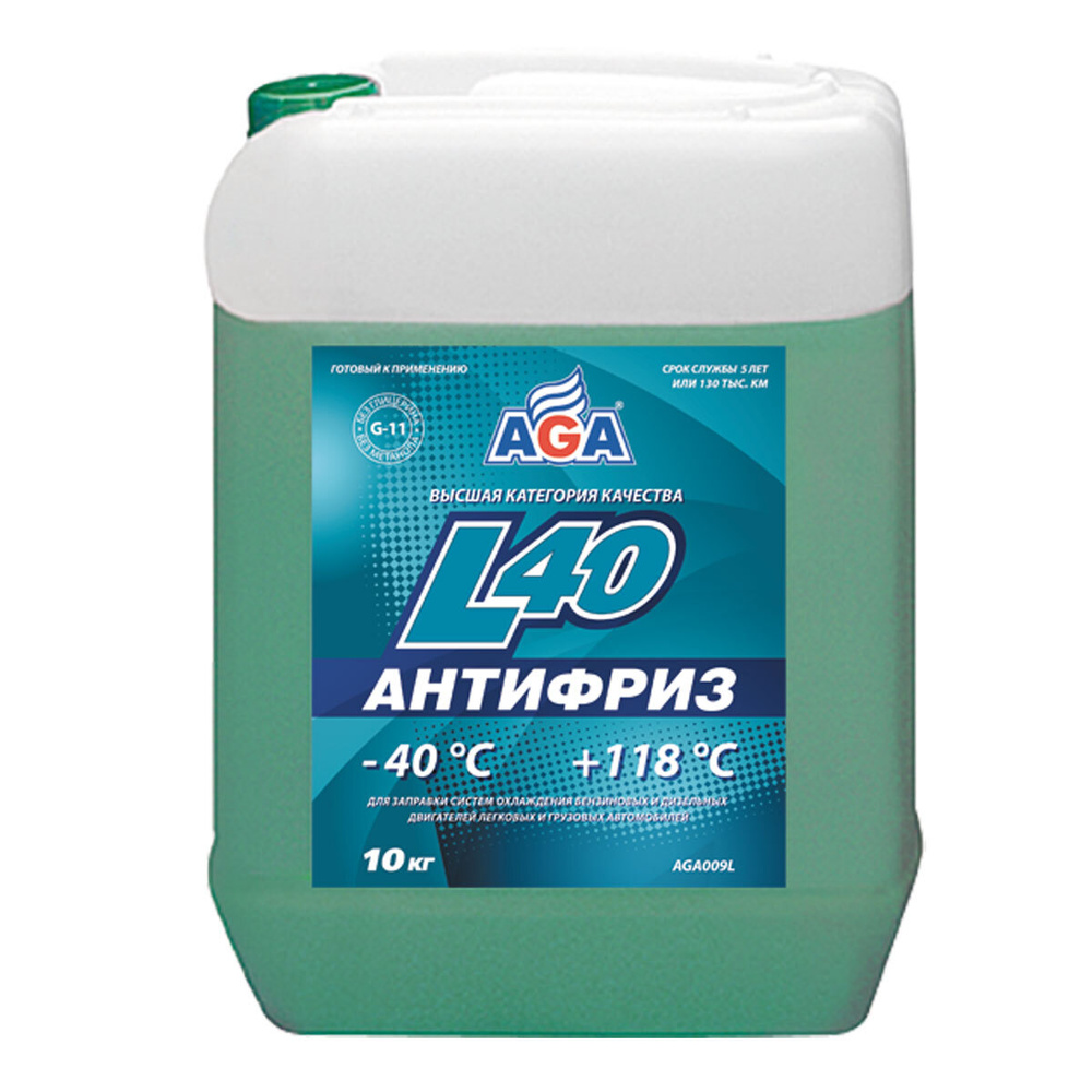 Антифриз AGA G11 (10 кг) сине-зеленый AGA009L #1