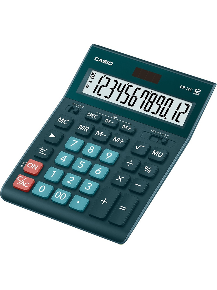 Калькулятор CASIO GR-12, темно-зеленый 12 разрядов, бухгалтерский  #1