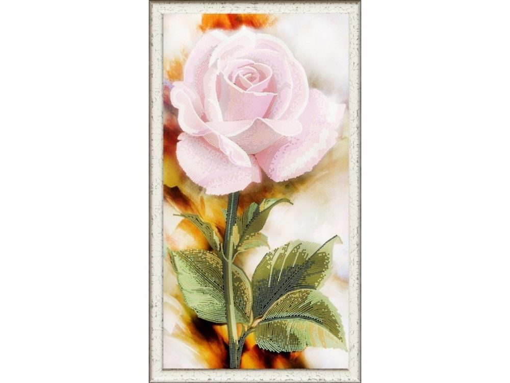 Рисунок на ткани Конёк "Нежная роза", 25x45 см #1