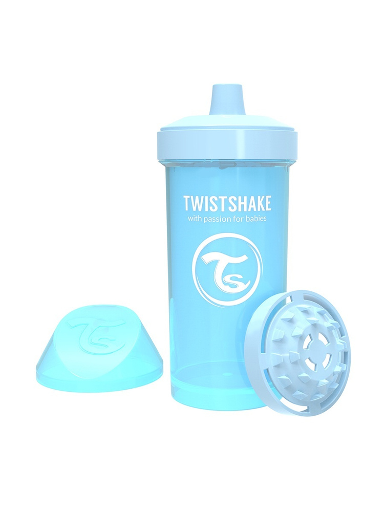 Детский поильник-непроливайка с силиконовым твёрдым носиком Twistshake Kid Cup, 360 мл, от 12 мес. Пастельный #1