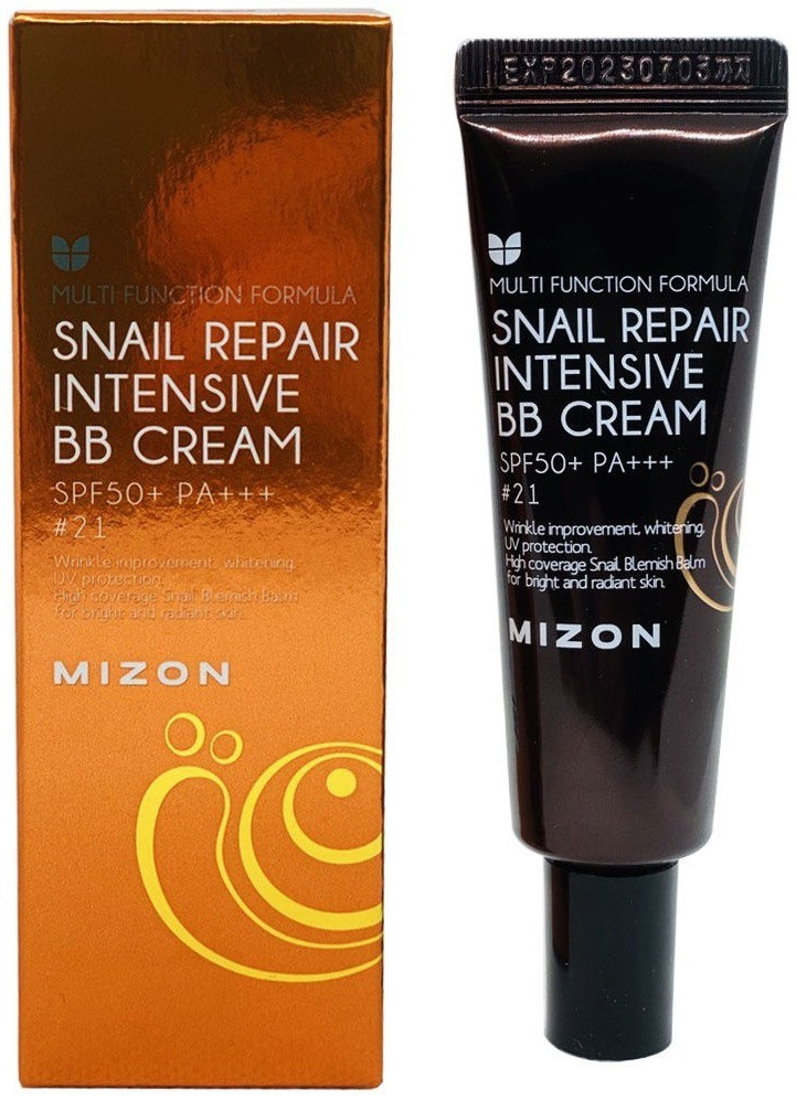 Mizon ББ-Крем с экстрактом муцина улитки Snail Repair Intensive BB Cream SPF50+ PA+++, #21, 20 мл  #1