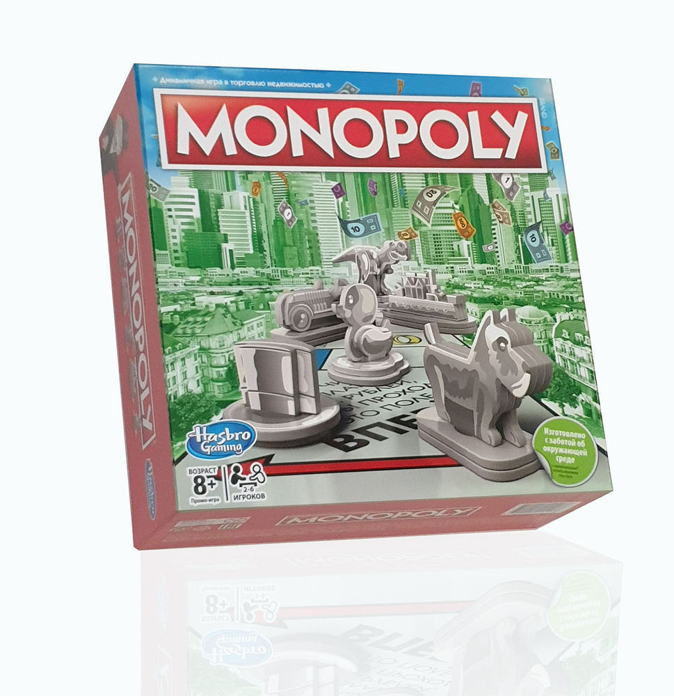 Настольная игра Hasbro Monopoly Монополия классическая / Эко-версия / 48х48 см  #1