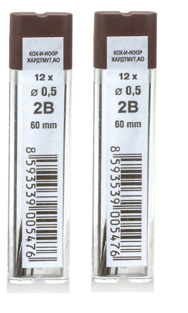 Стержень (грифель) для механического карандаша, Koh-i-Noor 0,5 мм, 2В - 24 шт, А27450  #1