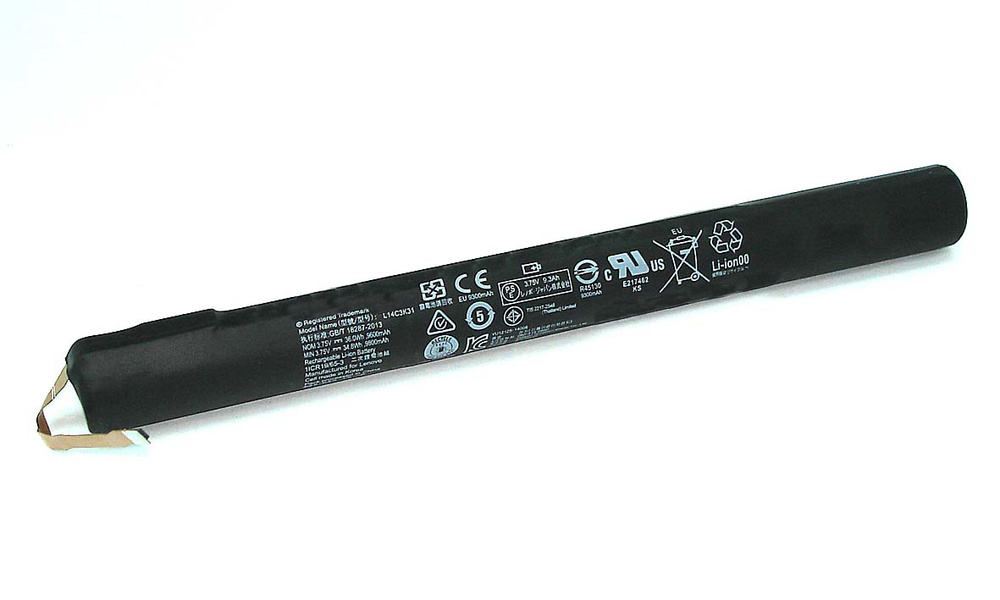 Аккумуляторная батарея для ноутбука Lenovo Yoga Tablet 2 10 (L14C3K31) 3.75V 37Wh черная  #1