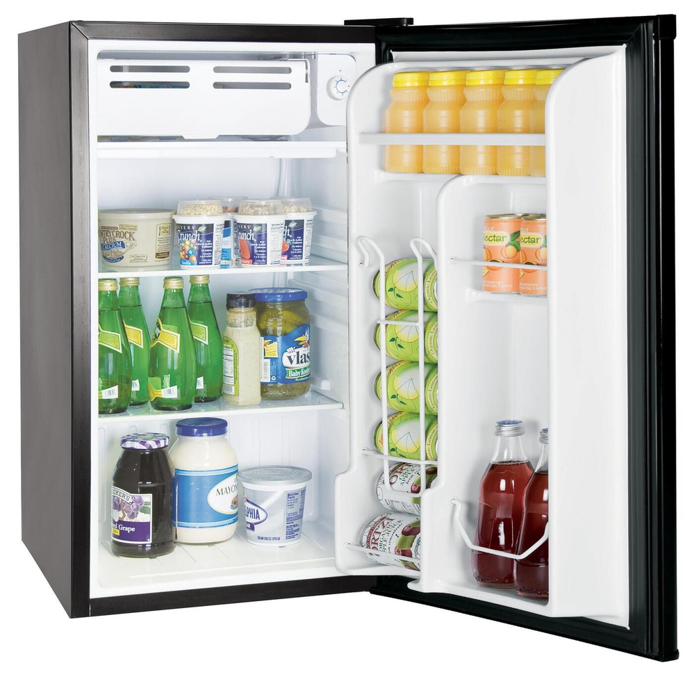 Шкаф холодильный с глухой дверью COOLEQ TBC-90S черный, мини-холодильник однокамерный для напитков  #1