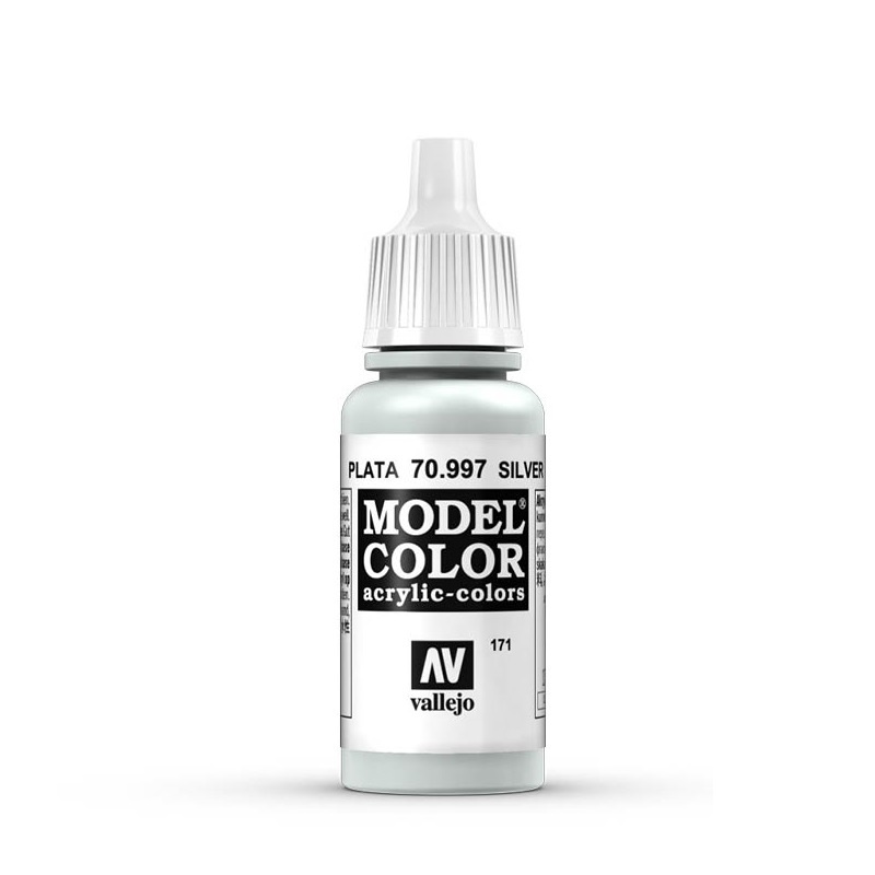 Краска Vallejo серии Model Color - Silver (17 мл) #1