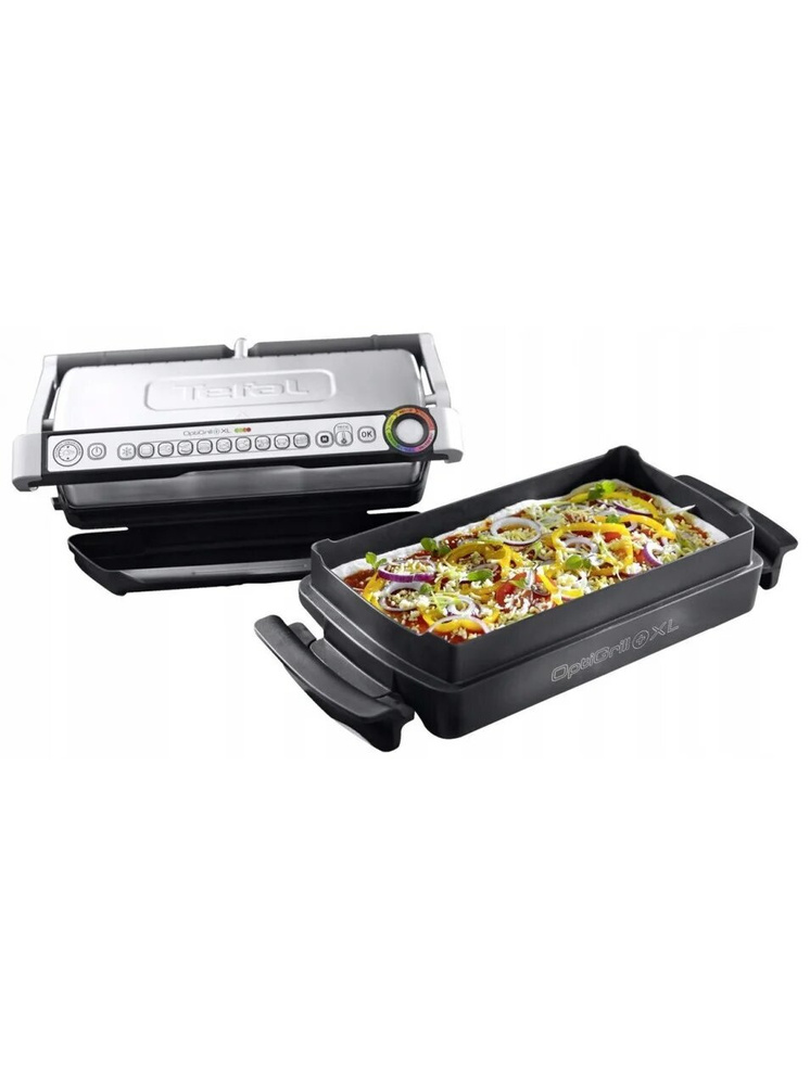 Электрогриль Tefal OptiGrill+ XL GC724D12 с насадкой-противнем #1