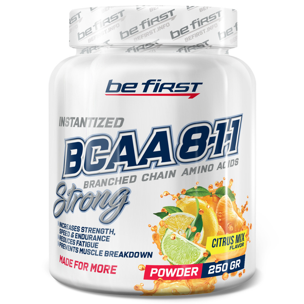 Аминокислоты БЦАА порошок Be First BCAA 8:1:1 Instantized Powder 250 гр, цитрусовый микс  #1