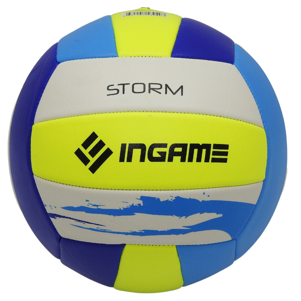 Мяч волейбольный INGAME STORM бело-желто-синий, спортивный мячик для волейбола игровой пляжный волейбол #1
