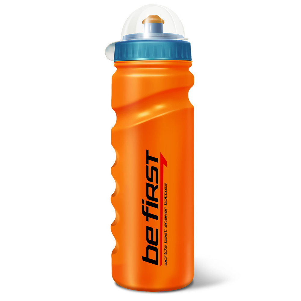 Бутылка для воды спортивная пластиковая для спорта и фитнеса Be First 750 мл, оранжевая (75-ORG)  #1