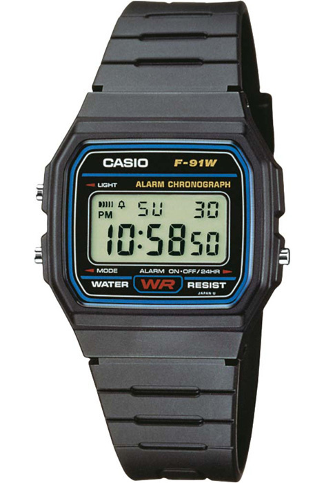 Электронные наручные часы Casio Collection F-91W-1 с подстветкой #1