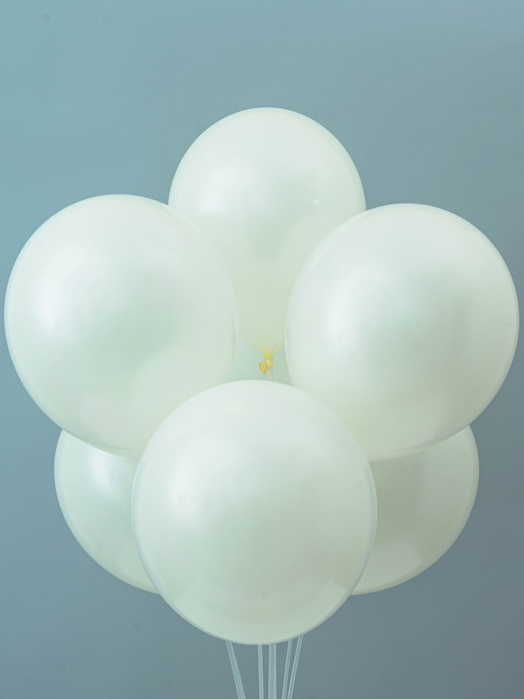 Воздушные шары латексные Riota Пастельные, слоновая кость, 30 см, набор 15 шт  #1