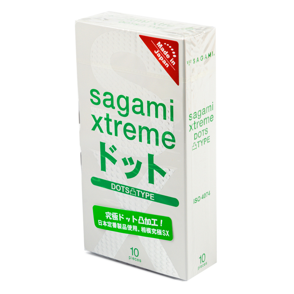Презервативы Sagami Xtreme Type E, 10 шт, Точечная текстура с линиями  #1