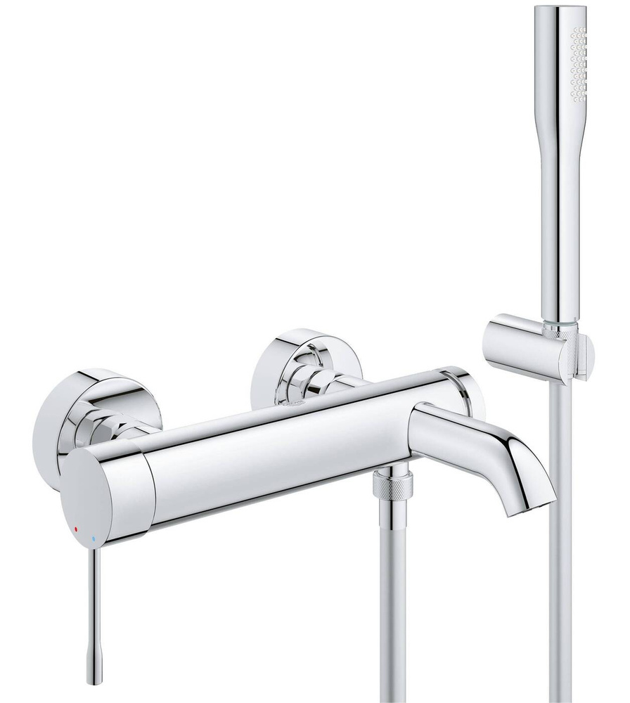 Смеситель для ванны GROHE Essence+ с душевым гарнитуром, хром (33628001)  #1