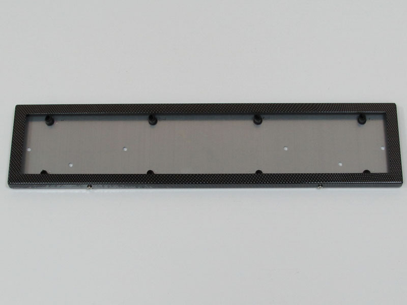 Рамка для ГОС. номерного знака HJ-PF-001CA карбон (нержавеющая сталь, класс ПРЕМИУМ), 1шт  #1