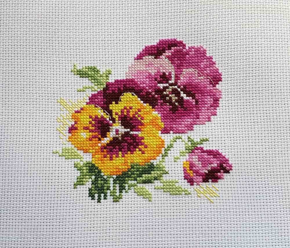 Набор для вышивания Алиса "Анютины глазки", 11x10см (вышивка крестом ...