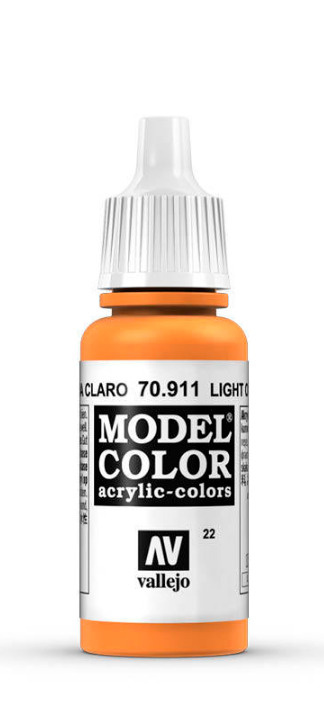 Краска Vallejo серии Model Color - Light Orange 17мл. #1