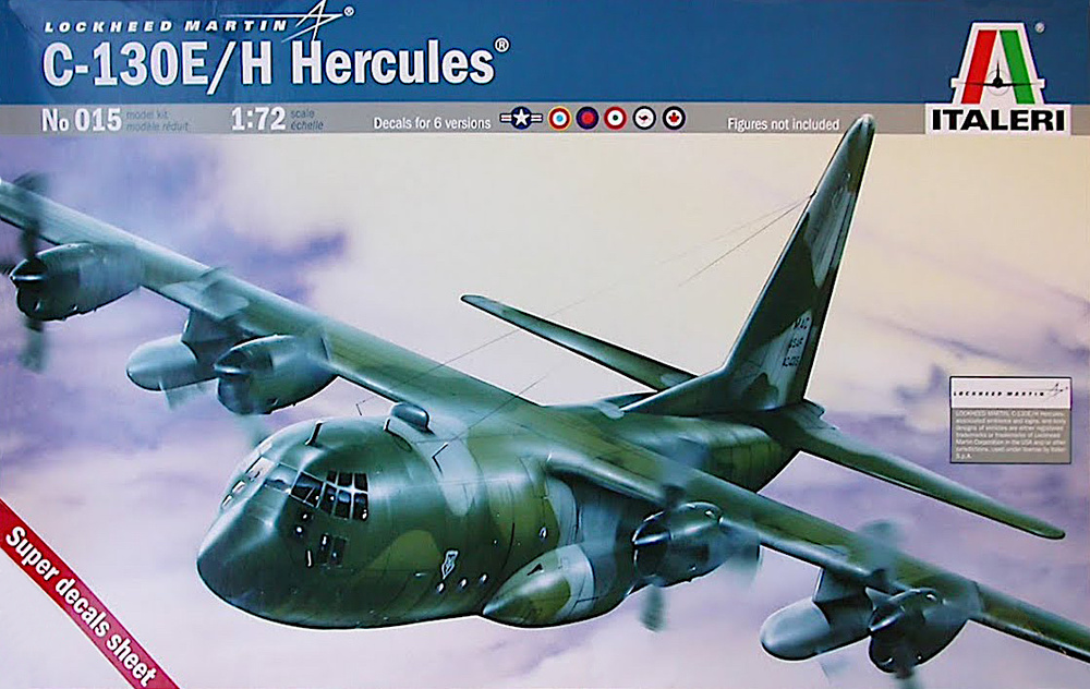 ITALERI C-130 E/H Hercules, Американский военно-транспортный самолет, 1/72, Сборная модель самолета  #1