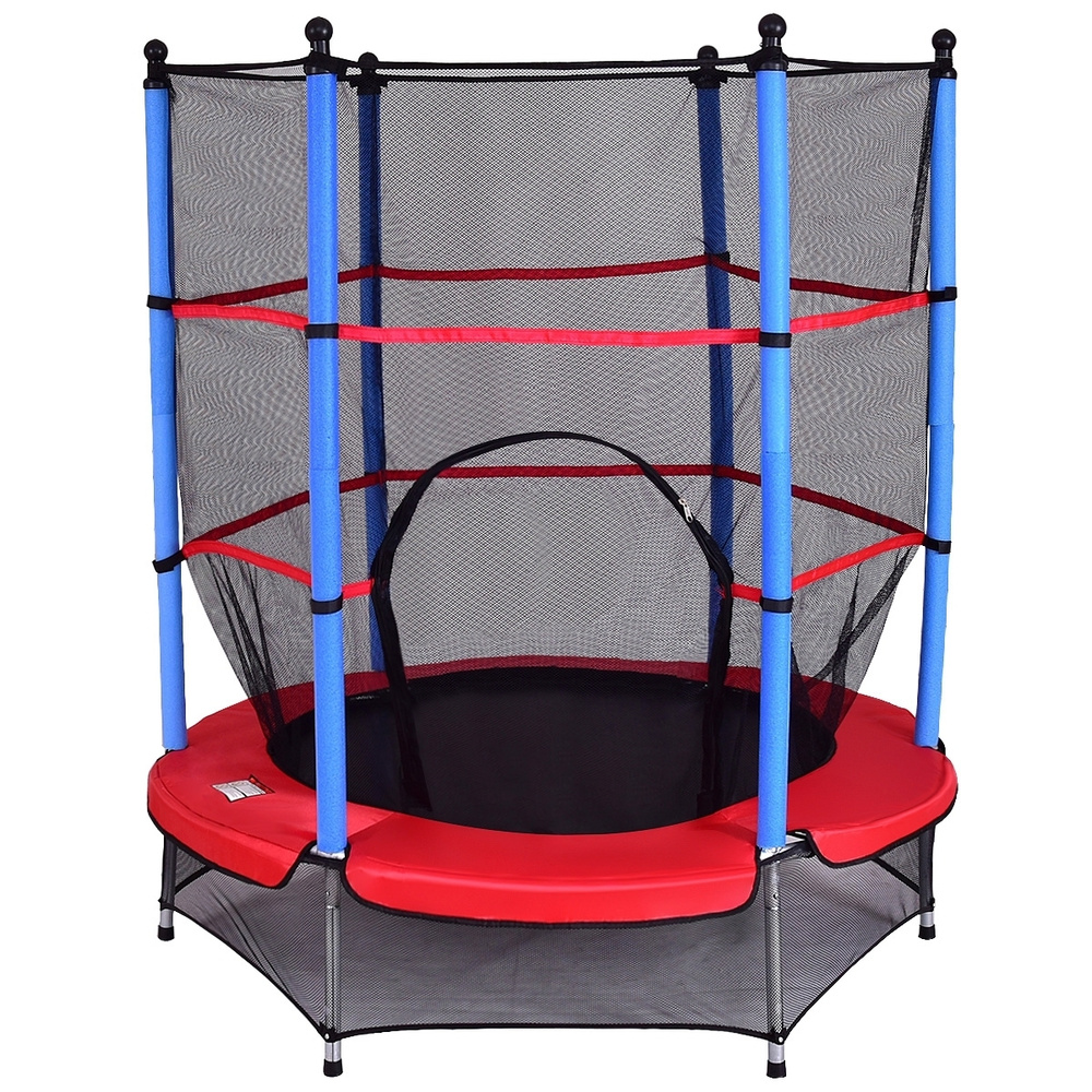 Детский каркасный батут с защитной сеткой "Big Trampoline 55", 5 футов, 140 см, 50 кг  #1