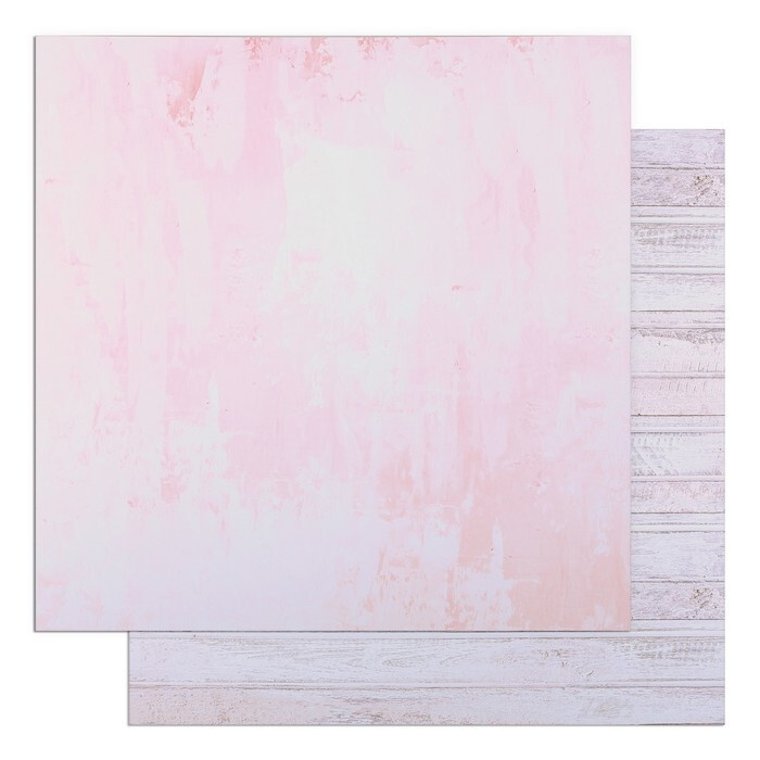 Арт Узор, Фотофон двусторонний "Розовая штукатурка и доски" 45 х 45 см, переплётный картон, 980 г/м2 #1