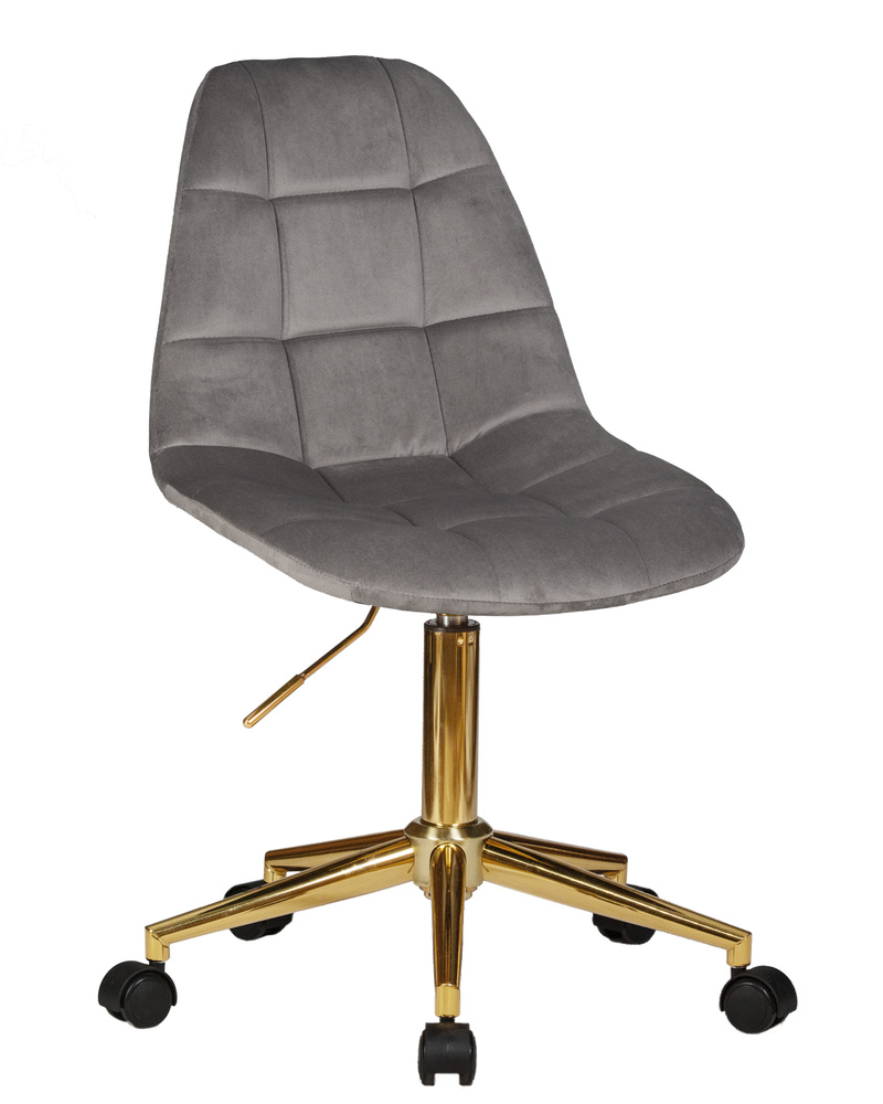 Офисное кресло для персонала DOBRIN DIANA, LM-9800-Gold, серый велюр (MJ9-75)  #1