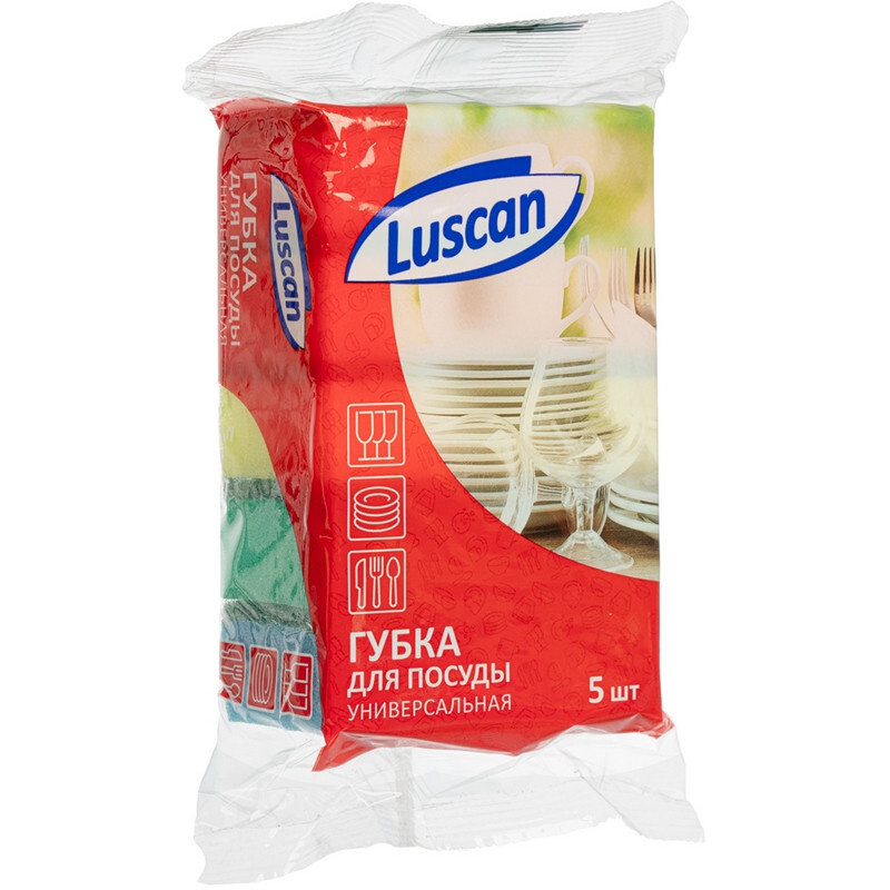 Губки для посуды Luscan 80х50х26мм 5шт/уп #1