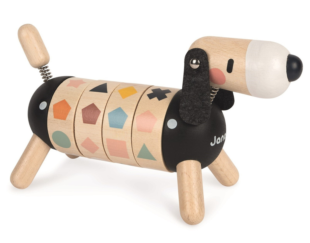 Развивающая игрушка Janod Собачка. Учу цвета и формы; серия Sweet Cocoon. Уцененный товар  #1