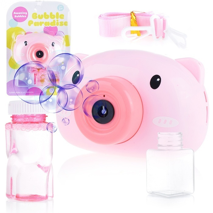 Игрушка для пускания мыльных пузырей Oubaoloon Фотоаппарат, свет, звук, на листе (3939-9A)  #1