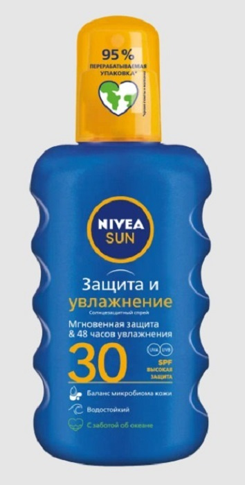 Nivea Sun Солнцезащитный лосьон Защита и увлажнение SPF 30, 200 мл  #1