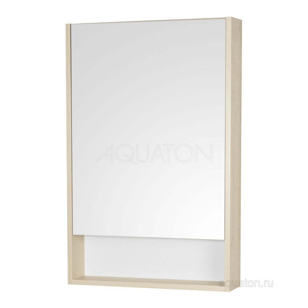 Зеркальный шкаф Акватон Сканди 55 белый, дуб верона 1A252102SDB20  #1