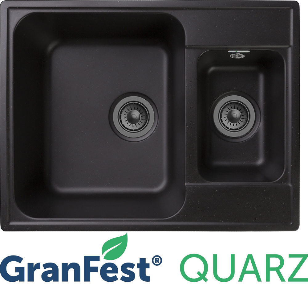 Мойка для кухни GranFest / Мойка кухонная из искусственного камня GranFest Quarz GF-Z 09 черный  #1