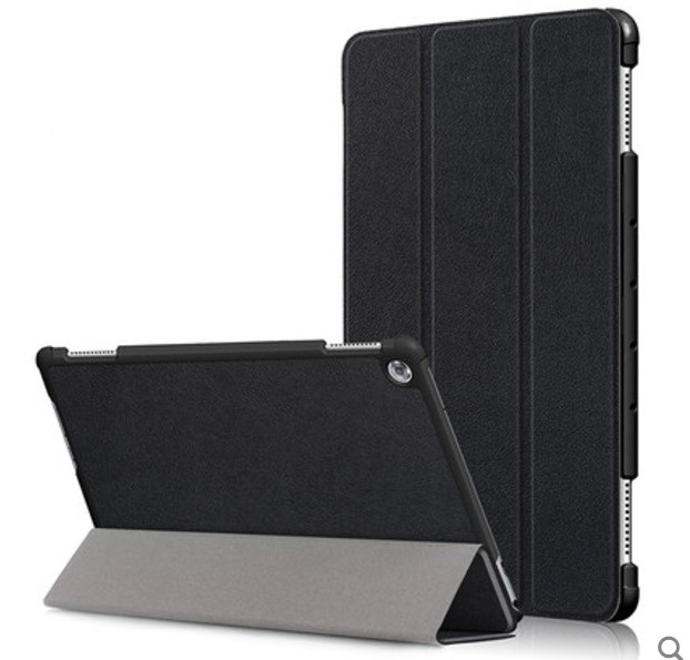 Чехол-обложка MyPads для Huawei MediaPad M5 Lite 10 (BAH2-L09/W09/AL10) тонкий умный кожаный на пластиковой #1