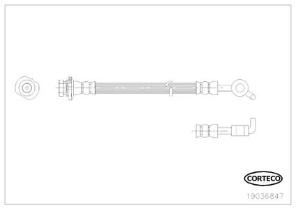 Шланг тормозной NISSAN X-TRAIL/QASHQAI 07- задний R CORTECO 19036847 #1