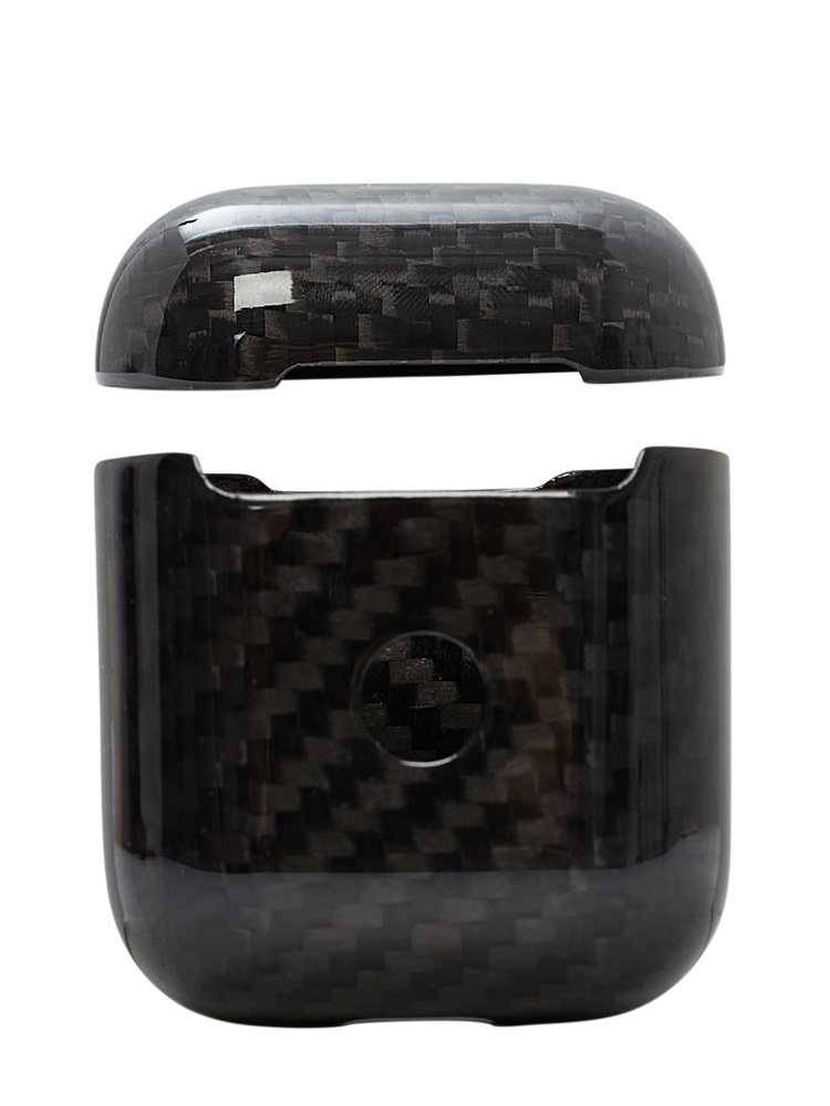Карбоновый чехол DiXiS Carbon AirPods2 Case для Apple (BAP2-CG) глянцевый черный  #1