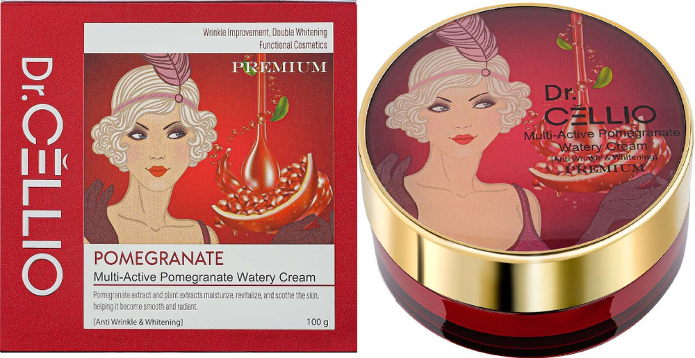 Dr.CELLIO Крем для лица MULTI ACTIVE POMEGRANATE WATERY CREAM, 100мл #1