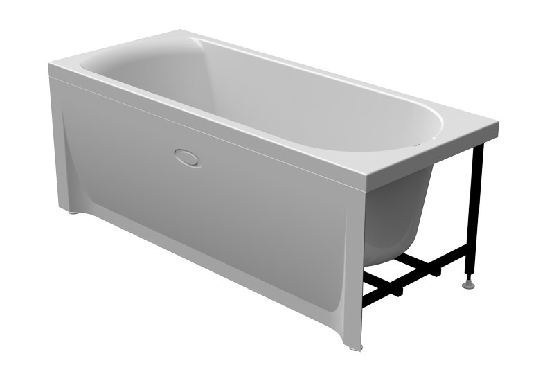 Акриловая ванна Радомир Николь 168х70 на металлическом каркасе, слив перелив, фронтальная панель, система #1