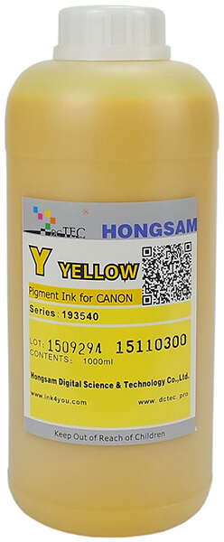 Чернила DCTec пигментные Canon TM-200 Yellow (жёлтый) 1000 мл #1