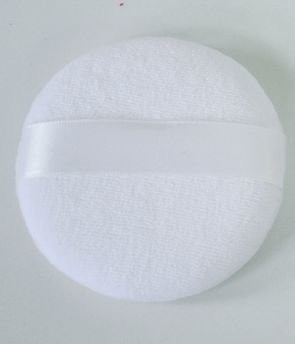 Trendy Спонж-пуховка для макияжа круглая, белая 76 мм #1