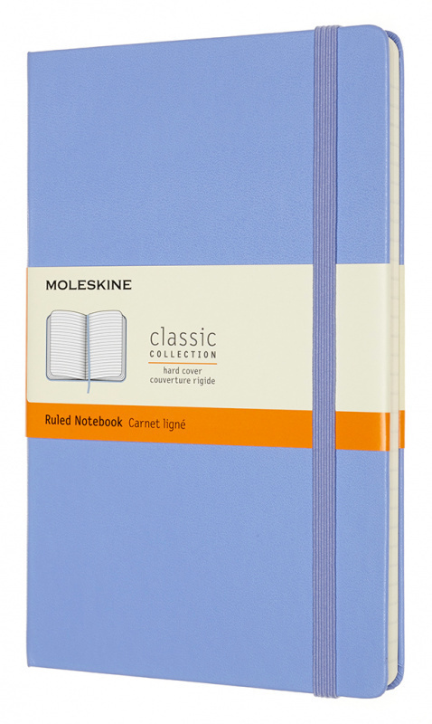 Комплект 3 шт. Блокнот Moleskine CLASSIC QP060B42 Large 130х210мм 240стр. линейка твердая обложка голубая #1