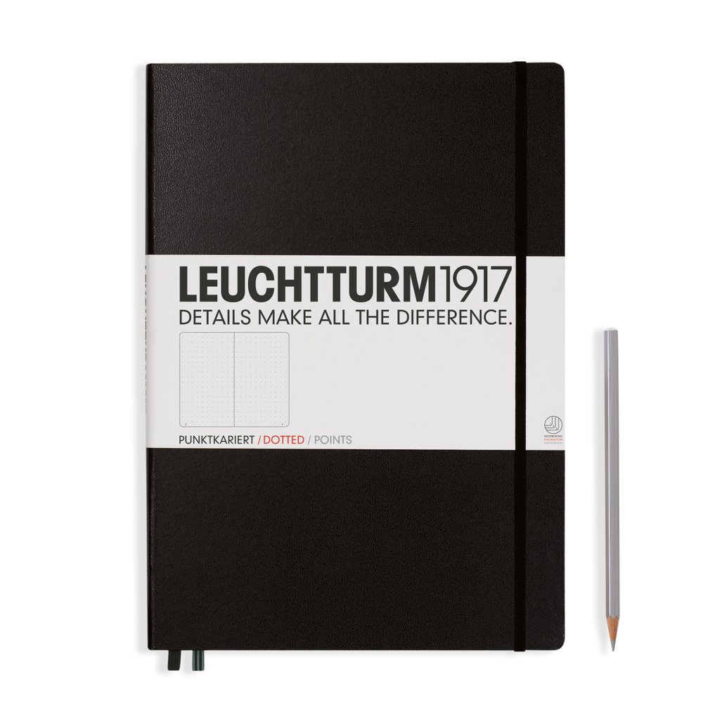 Книга для записей Leuchtturm1917 Master Classic A4+, в точку, черный #1