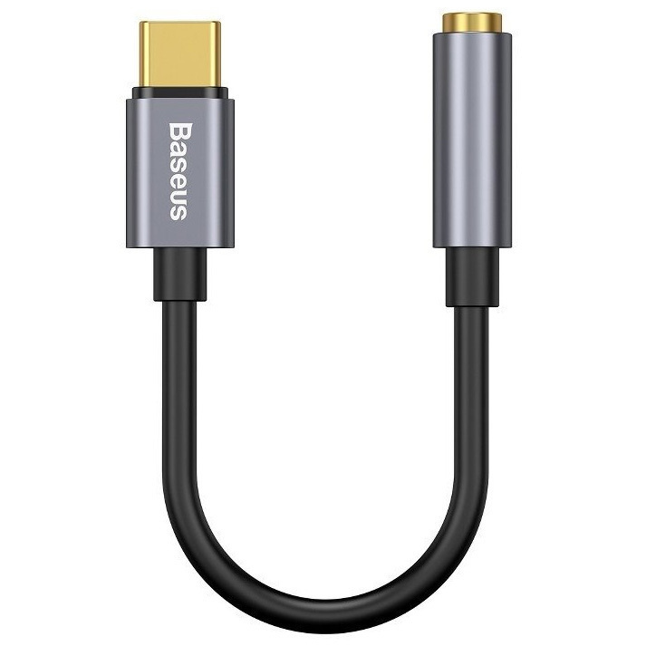 Переходник USB Type-C (m) - AUX 3.5мм (f) Baseus L54 - Серый (CATL54-0G) #1