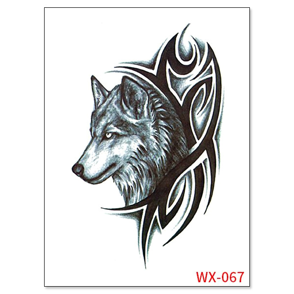 Временная татуировка Волк, 21х15см #1